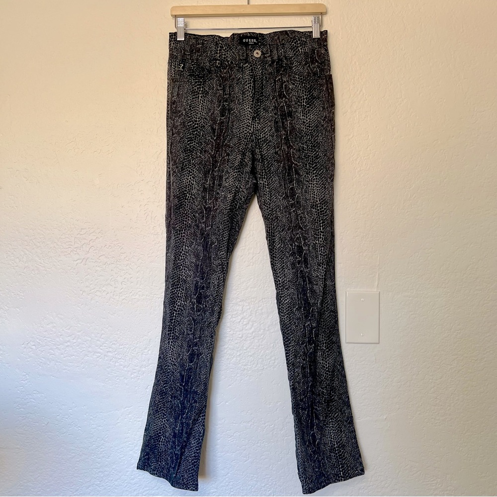 Women's Black Snake Print Jeans